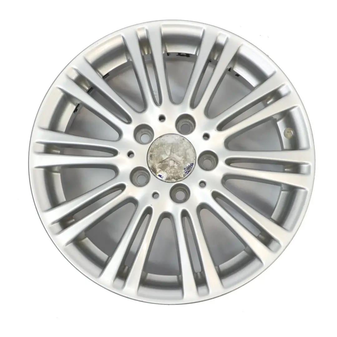 Cerchio in lega argento 16" 6J ET:46 per Mercedes W169 con numero di parte A1694012102 Mercedes W169 Cerchio in lega argento 16" 6J ET:46 - SKU A1694012102-1 - Numero di parte A1694012102