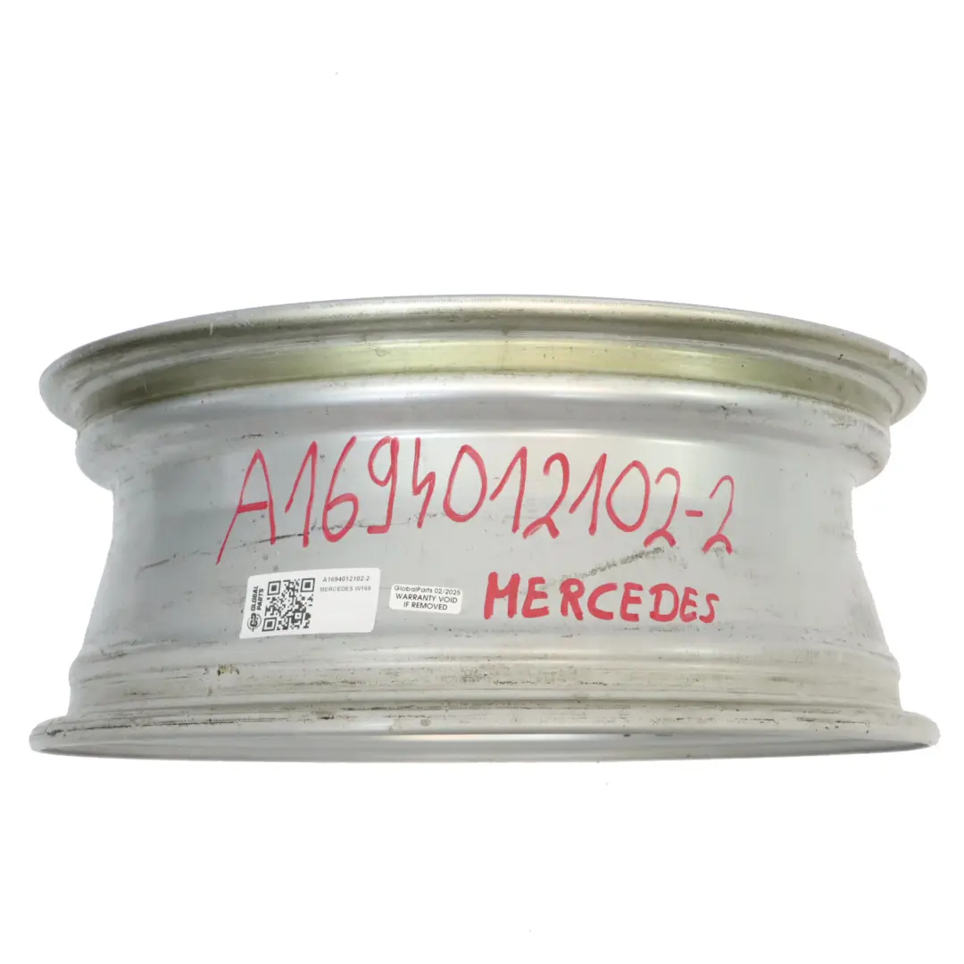 Cerchio in lega argento 16" 6J ET:46 per Mercedes W169 con numero di parte A1694012102 Mercedes W169 Cerchio in lega argento 16" 6J ET:46 - SKU A1694012102-2 - Numero di parte A1694012102