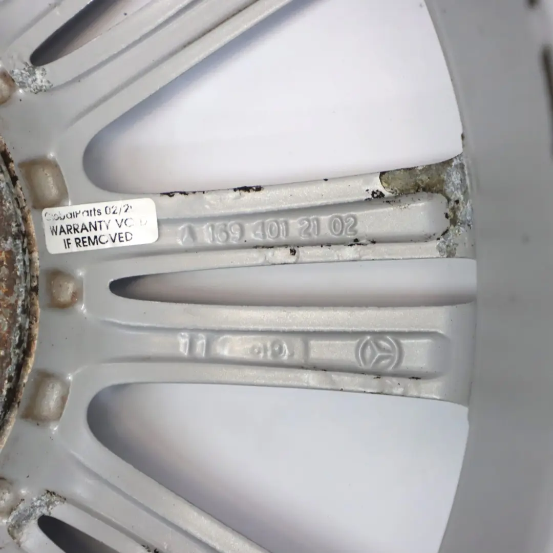 Alloy Wheel Rim 16" 6J ET:46 to Mercedes W169 Silver with Part number A1694012102 Mercedes W169 Silver Alloy Wheel Rim 16" 6J ET:46 - SKU A1694012102-3 - Part number A1694012102