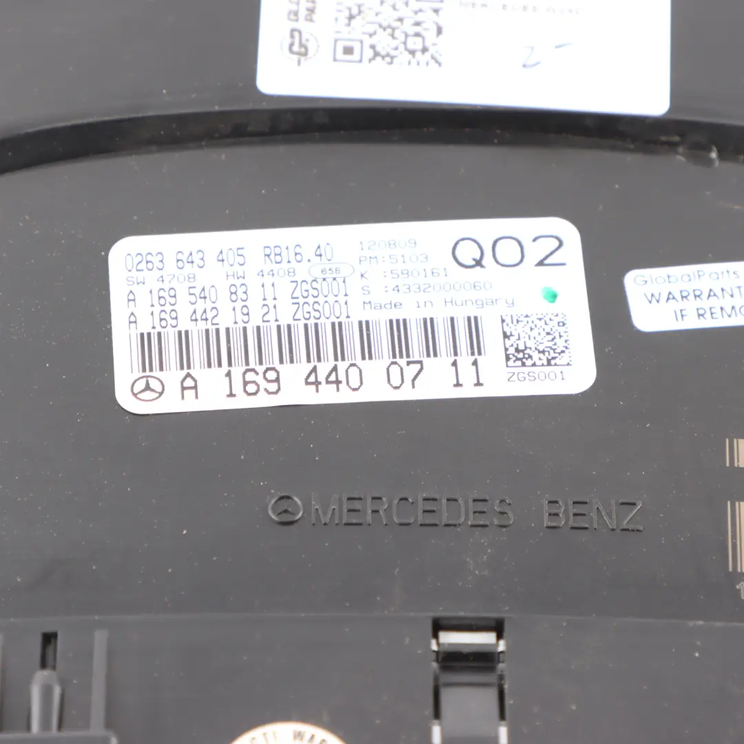 Instrument Cluster Speedo Clocks Manual SPEEDO GLASS to Mercedes W245 with Part number A1694400711 Mercedes W245 Instrument Cluster Speedo Clocks Manual SPEEDO GLASS - SKU A1694400711-2 - Part number A1694400711