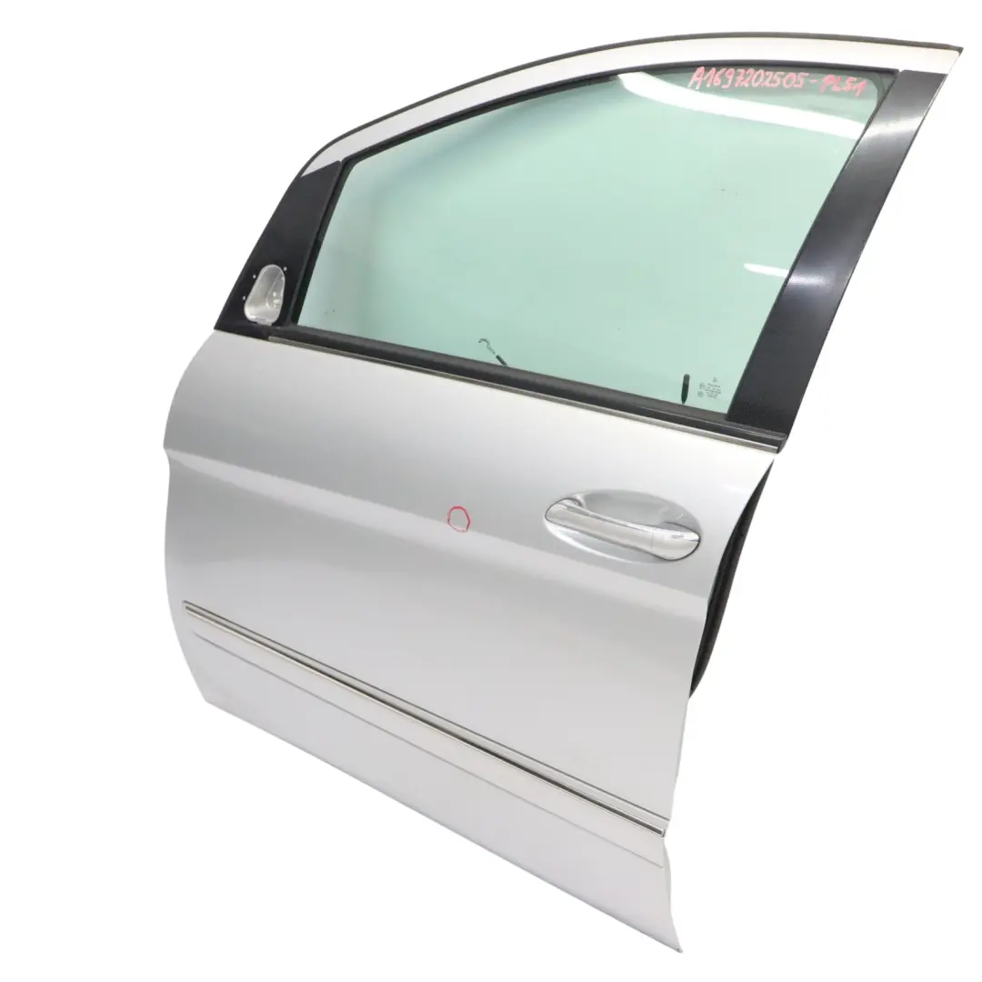 Door Front Left N/S Polar Silver Metallic - 761 to Mercedes W245 with Part number A1697202505 Mercedes W245 Door Front Left N/S Polar Silver Metallic - 761 - SKU A1697202505-PLS1 - Part number A1697202505