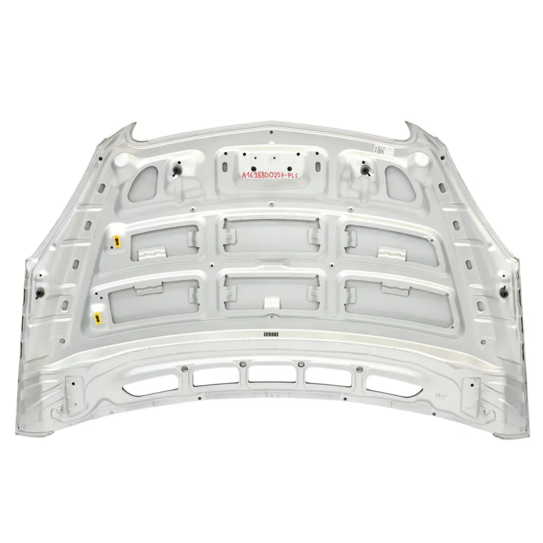 Hood Bonnet Trim Panel Polar Silver Metallic - 761 to Mercedes W245 with Part number A1698800257 Mercedes W245 Hood Bonnet Trim Panel Polar Silver Metallic - 761 - SKU A1698800257-PLS - Part number A1698800257