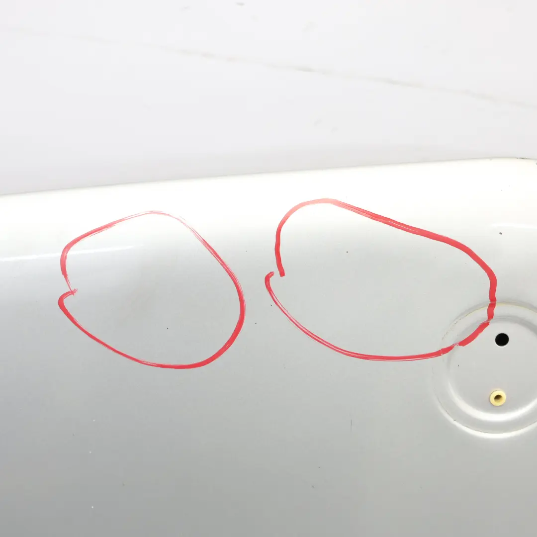 Hood Bonnet Trim Panel Polar Silver Metallic - 761 to Mercedes W245 with Part number A1698800257 Mercedes W245 Hood Bonnet Trim Panel Polar Silver Metallic - 761 - SKU A1698800257-PLS - Part number A1698800257