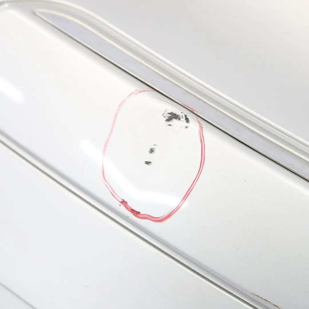 Bumper Trim Panel Polar Silver Metallic - 761 to Mercedes W245 Rear with Part number A1698851638 Mercedes W245 Rear Bumper Trim Panel Polar Silver Metallic - 761 - SKU A1698851638-PLS - Part number A1698851638