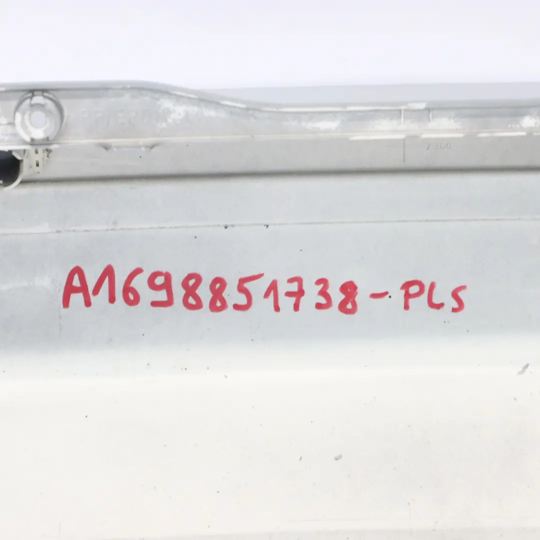 Bumper Trim Panel Covering Polar Silver Metallic - 761 to Mercedes W245 Rear with Part number A1698851738 Mercedes W245 Rear Bumper Trim Panel Covering Polar Silver Metallic - 761 - SKU A1698851738-PLS - Part number A1698851738
