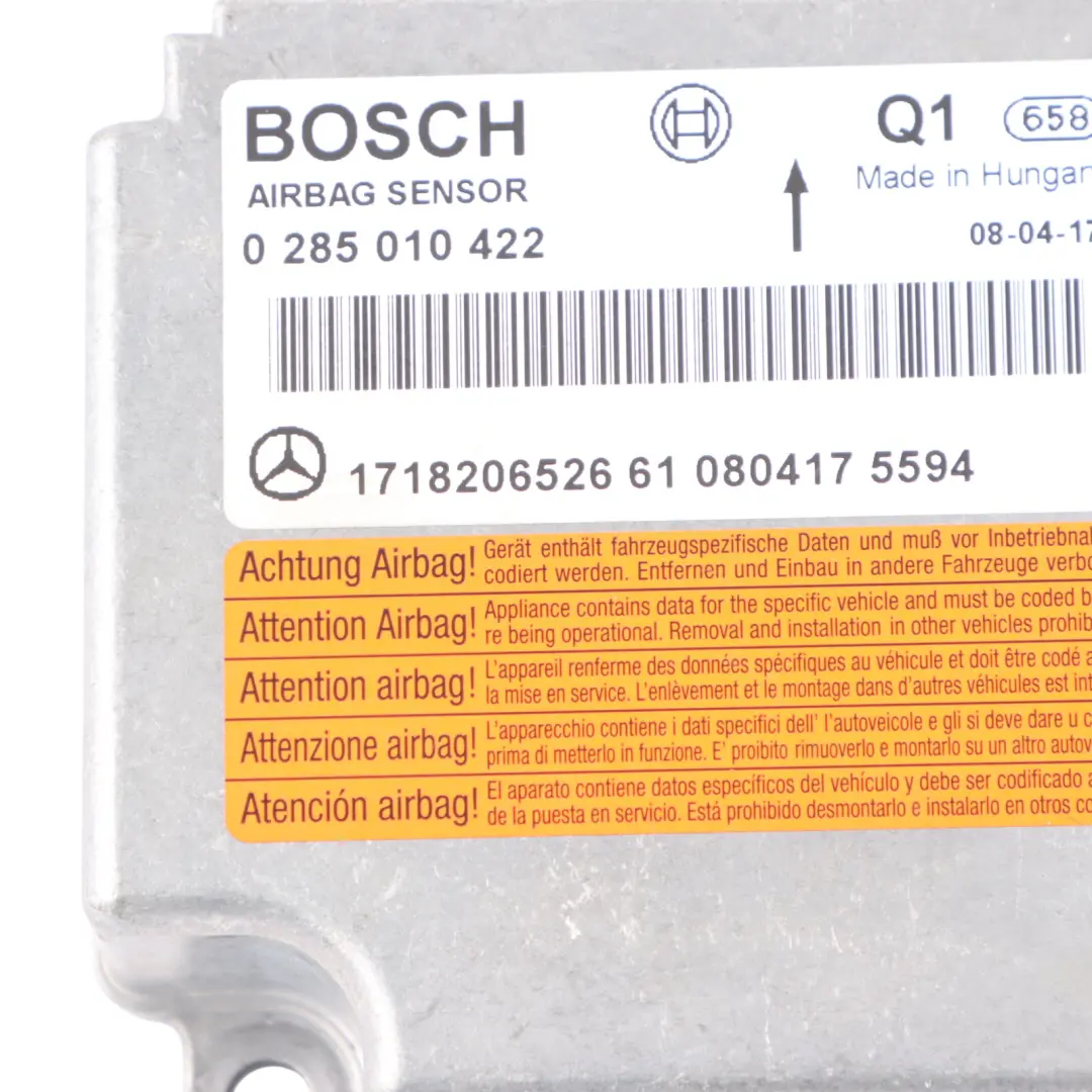 Mercedes SLK R171 Moduł Poduszek Powietrza Airbag ECU - SKU A1718206526 - Numer Części A1718206526