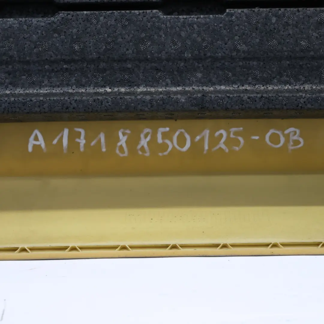 Bumper Trim Panel Covering Obsidian Black - 197 to Mercedes SLK R171 Rear with Part number A1718850125 Mercedes SLK R171 Rear Bumper Trim Panel Covering Obsidian Black - 197 - SKU A1718850125-OB - Part number A1718850125