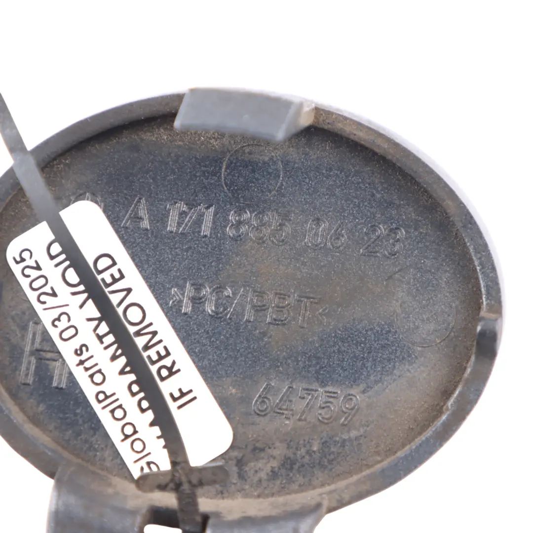 Mercedes SLK R171 Rear Bumper Towing Eye Cover Palladium Silver 792 - SKU A1718850623-PAL - Part number A1718850623