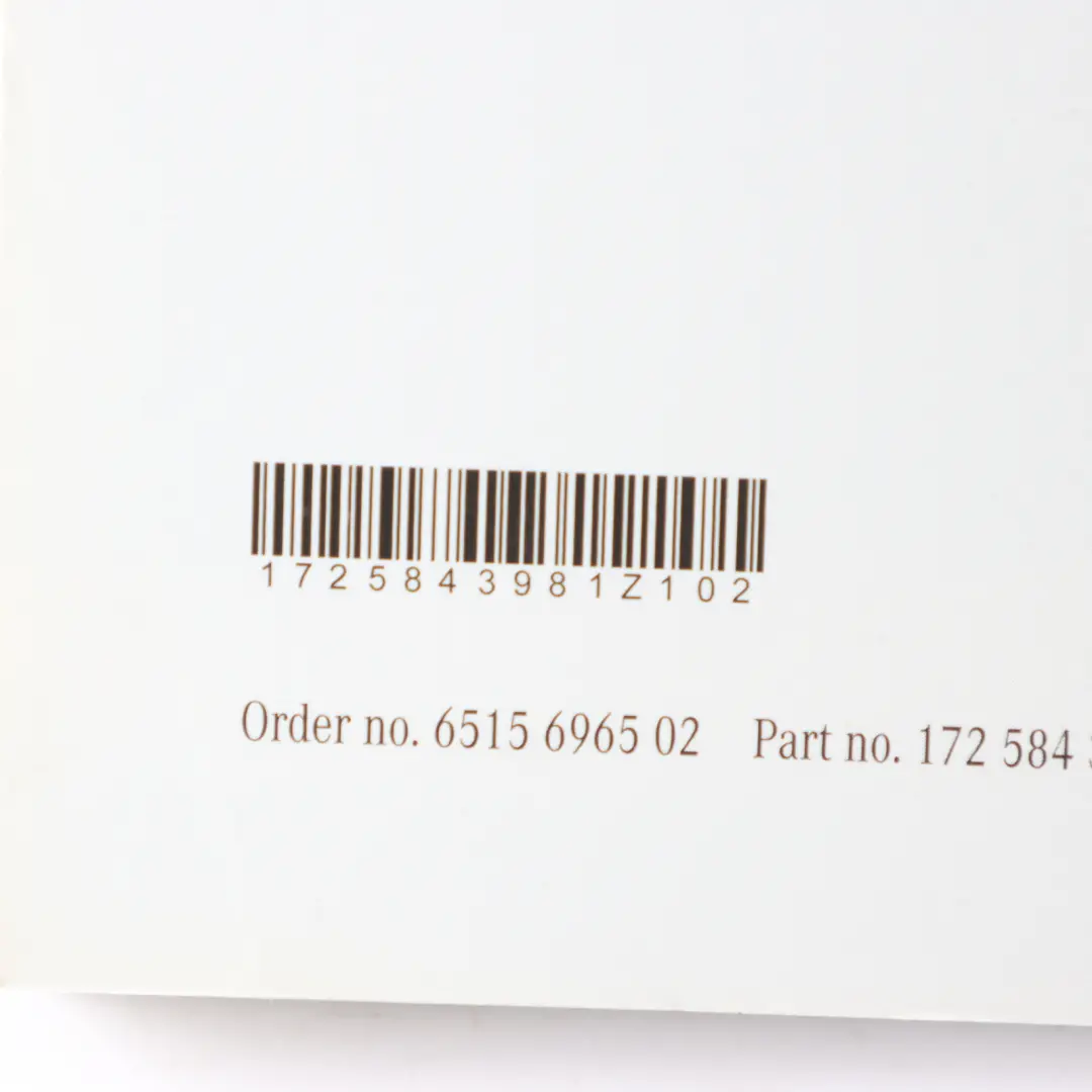 Owner's Handbook Instructions Book Booklet to Mercedes C204 with Part number A1725843981 Mercedes C204 Owner's Handbook Instructions Book Booklet - SKU A1725843981 - Part number A1725843981