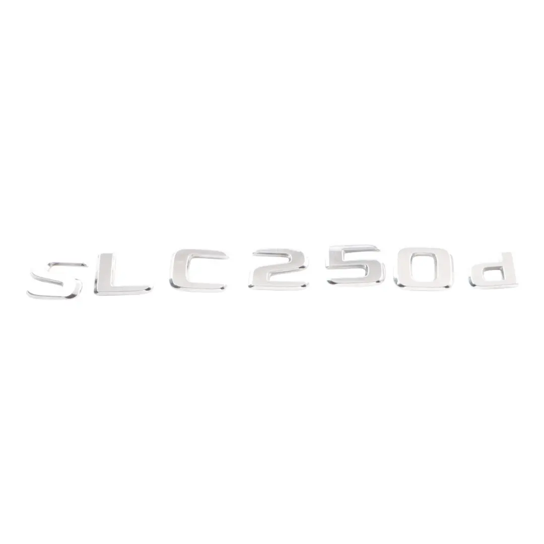 250d Tail Lid Emblem Badge Lettering Chrome to Mercedes SLK R172 SLC with Part number A1728171400 Mercedes SLK R172 SLC 250d Tail Lid Emblem Badge Lettering Chrome - SKU A1728171400 - Part number A1728171400
