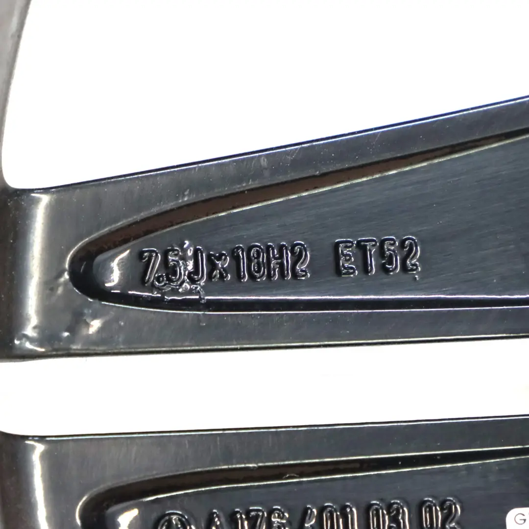 Alloy Rim 18" 5 Double Spoke ET:52 7.5J to Mercedes W176 W246 AMG Wheel with Part number A1764010302 Mercedes W176 W246 AMG Wheel Alloy Rim 18" 5 Double Spoke ET:52 7.5J - SKU A1764010302-9 - Part number A1764010302