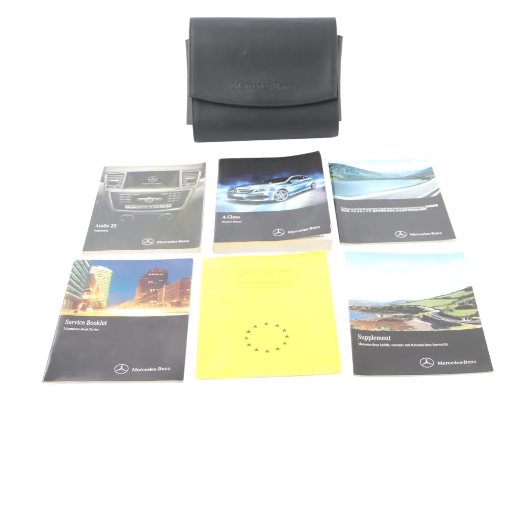 Owner's Handbook Service Booklet Slipcase Pouch Case Wallet to Mercedes W176 with Part number A1765843401 Mercedes W176 Owner's Handbook Service Booklet Slipcase Pouch Case Wallet - SKU A1765843401 - Part number A1765843401