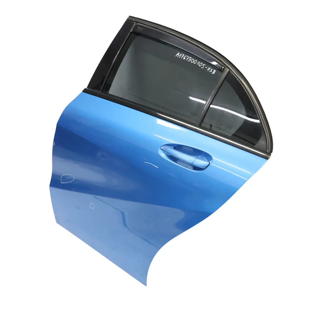 Arrière Gauche South Seas Blue Bleu Métallisé - 162 pour Mercedes W176 Porte à propos du numéro de pièce A1767300105 Mercedes W176 Porte Arrière Gauche South Seas Blue Bleu Métallisé - 162 - SKU A1767300105-SSB - Numéro de pièce A1767300105