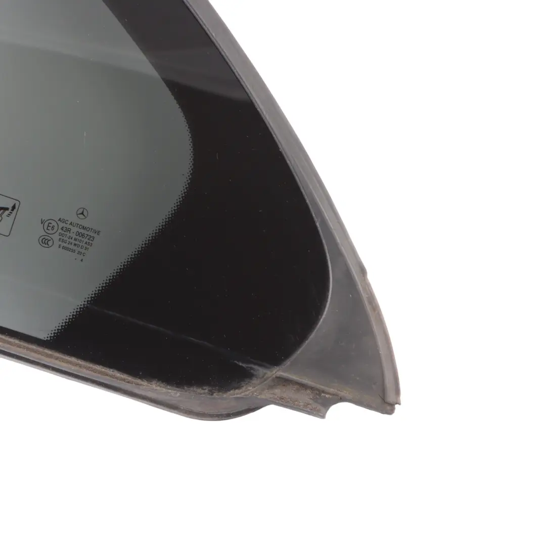 Window Glass Rear Left Door N/S Quarter Side Black AS3 to Mercedes W176 with Part number A1767300300 Mercedes W176 Window Glass Rear Left Door N/S Quarter Side Black AS3 - SKU A1767300300-1 - Part number A1767300300