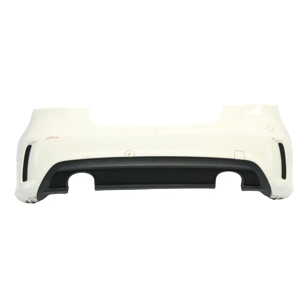 Bumper Rear Trim Panel AMG Calcite White - 650 to Mercedes W176 with Part number A1768805740 Mercedes W176 Bumper Rear Trim Panel AMG Calcite White - 650 - SKU A1768805740-CW - Part number A1768805740
