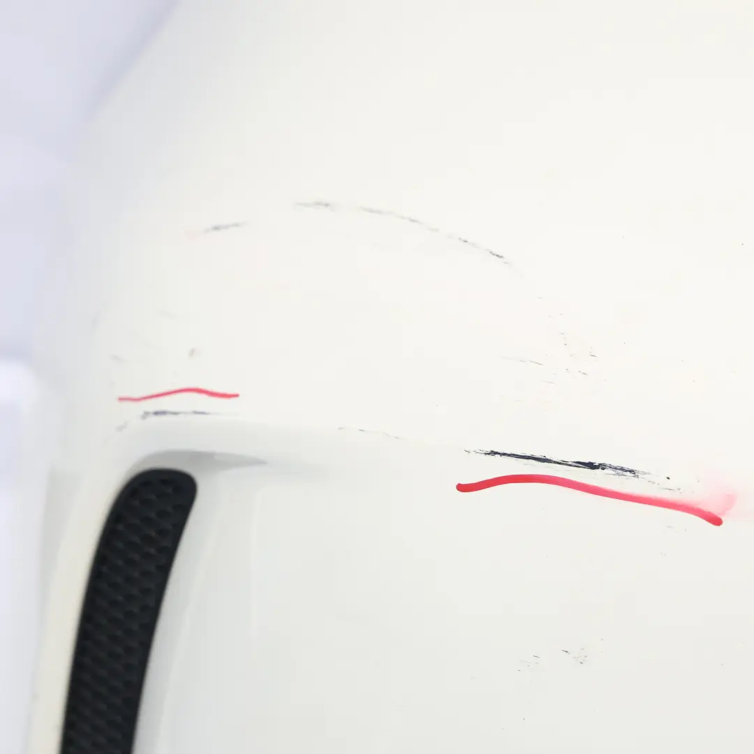 Bumper Rear Trim Panel AMG Calcite White - 650 to Mercedes W176 with Part number A1768805740 Mercedes W176 Bumper Rear Trim Panel AMG Calcite White - 650 - SKU A1768805740-CW - Part number A1768805740