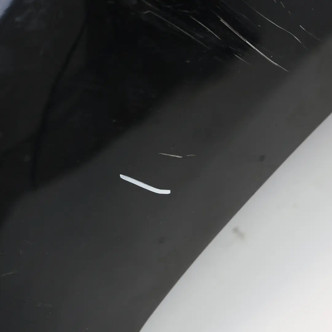 Bumper Rear Trim Panel AMG Kosmos Black Metallic - 191 to Mercedes W176 with Part number A1768805740 Mercedes W176 Bumper Rear Trim Panel AMG Kosmos Black Metallic - 191 - SKU A1768805740-KB1 - Part number A1768805740