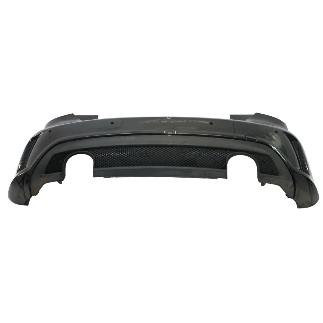 Bumper Rear Trim Panel AMG Kosmos Cosmic Black Metallic - 191 to Mercedes W176 with Part number A1768805840 Mercedes W176 Bumper Rear Trim Panel AMG Kosmos Cosmic Black Metallic - 191 - SKU A1768805840-KB - Part number A1768805840