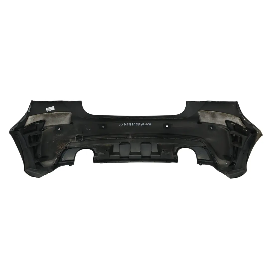 Mercedes W176 Bumper Rear Trim Panel AMG Kosmos Cosmic Black Metallic - 191 - SKU A1768805840-KB - Part number A1768805840