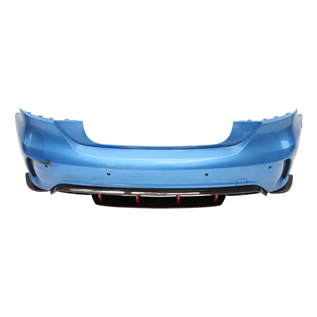 Bumper Rear Trim Panel Cover AMG South Seas Blue Metallic - 162 to Mercedes W176 with Part number A1768805840 Mercedes W176 Bumper Rear Trim Panel Cover AMG South Seas Blue Metallic - 162 - SKU A1768805840-SSB - Part number A1768805840