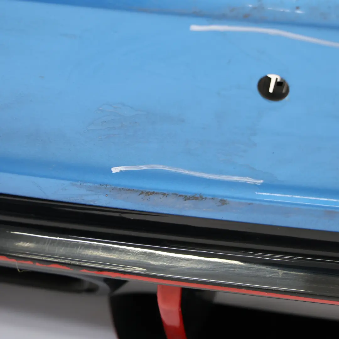 Bumper Rear Trim Panel Cover AMG South Seas Blue Metallic - 162 to Mercedes W176 with Part number A1768805840 Mercedes W176 Bumper Rear Trim Panel Cover AMG South Seas Blue Metallic - 162 - SKU A1768805840-SSB - Part number A1768805840