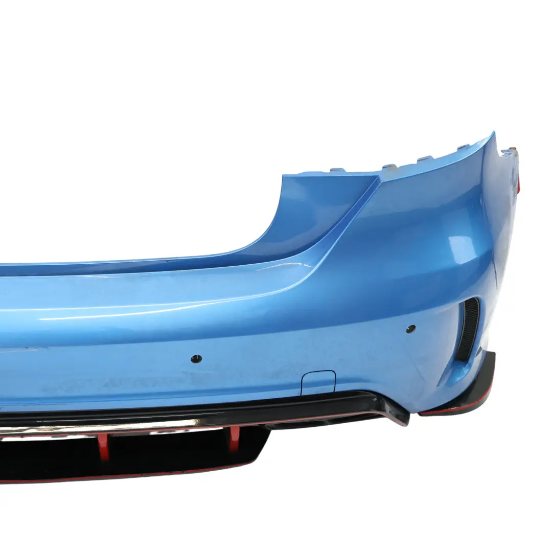 Bumper Rear Trim Panel Cover AMG South Seas Blue Metallic - 162 to Mercedes W176 with Part number A1768805840 Mercedes W176 Bumper Rear Trim Panel Cover AMG South Seas Blue Metallic - 162 - SKU A1768805840-SSB - Part number A1768805840