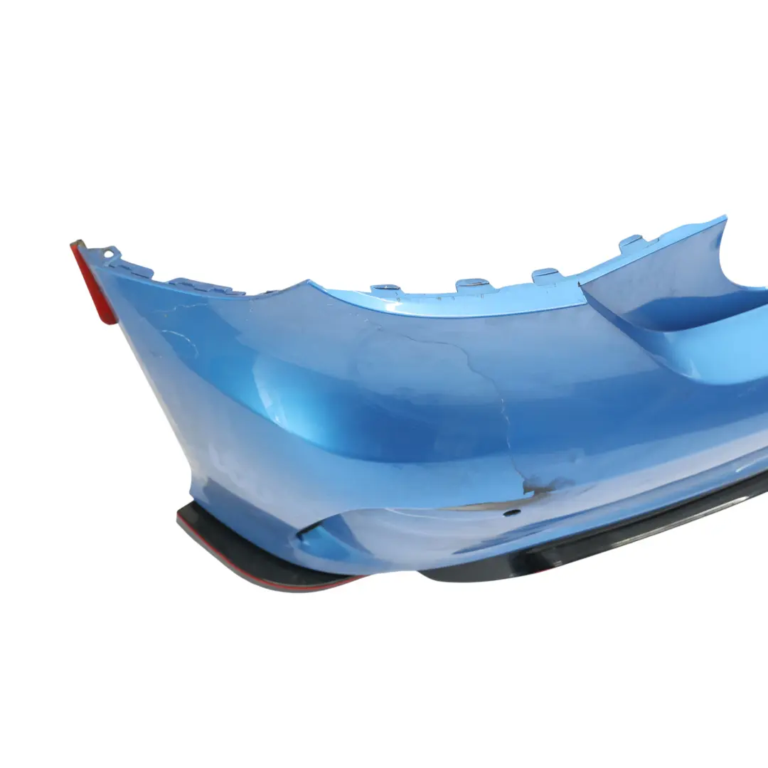 Bumper Rear Trim Panel Cover AMG South Seas Blue Metallic - 162 to Mercedes W176 with Part number A1768805840 Mercedes W176 Bumper Rear Trim Panel Cover AMG South Seas Blue Metallic - 162 - SKU A1768805840-SSB - Part number A1768805840