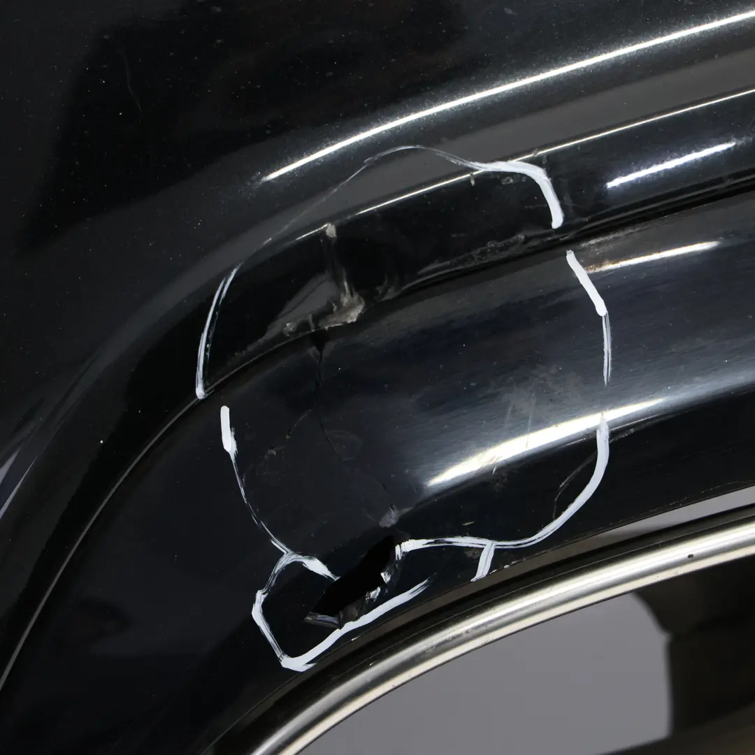 Bumper Rear Trim Panel AMG Cover Kosmos Black Metallic - 191 to Mercedes W176 with Part number A1768809900 Mercedes W176 Bumper Rear Trim Panel AMG Cover Kosmos Black Metallic - 191 - SKU A1768809900-KB - Part number A1768809900