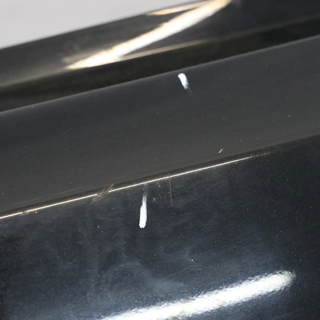 Bumper Rear Trim Panel AMG Cover Kosmos Black Metallic - 191 to Mercedes W176 with Part number A1768809900 Mercedes W176 Bumper Rear Trim Panel AMG Cover Kosmos Black Metallic - 191 - SKU A1768809900-KB - Part number A1768809900