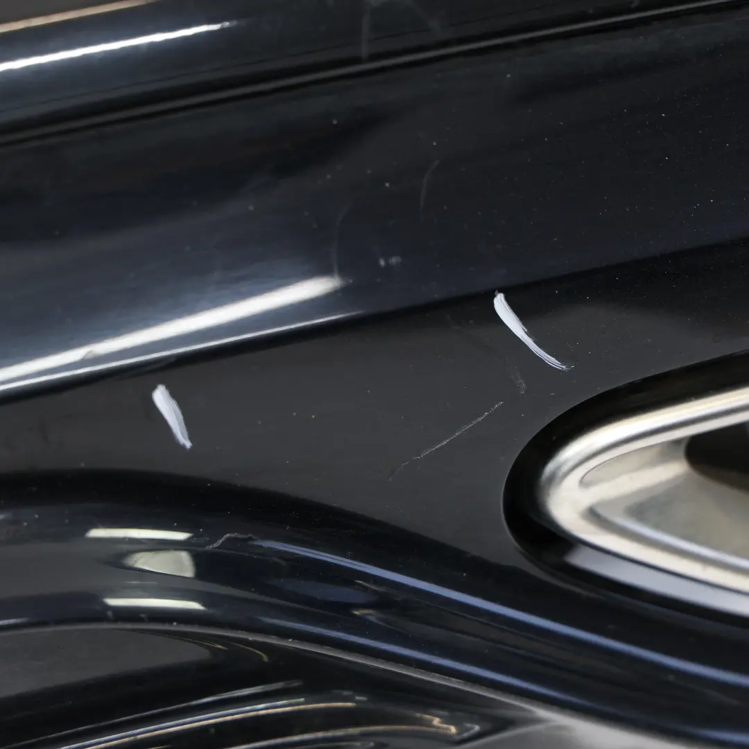 Mercedes W176 Bumper Rear Trim Panel AMG Cover Kosmos Black Metallic - 191 - SKU A1768809900-KB - Part number A1768809900