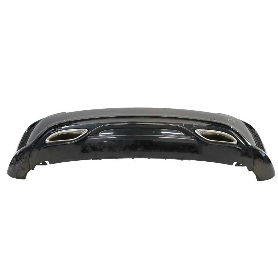 Bumper Rear Trim Panel AMG Cover Kosmos Black Metallic - 191 to Mercedes W176 with Part number A1768809900 Mercedes W176 Bumper Rear Trim Panel AMG Cover Kosmos Black Metallic - 191 - SKU A1768809900-KB - Part number A1768809900