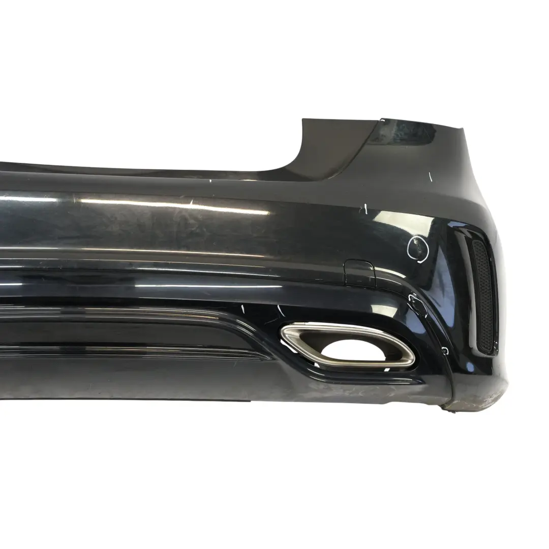 Mercedes W176 Bumper Rear Trim Panel AMG Cover Kosmos Black Metallic - 191 - SKU A1768809900-KB - Part number A1768809900