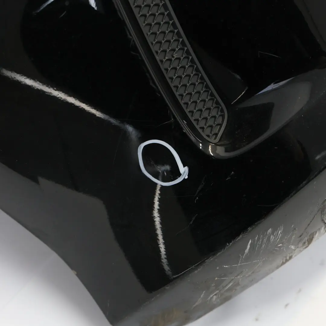 Bumper Rear Trim Panel AMG Cover Kosmos Black Metallic - 191 to Mercedes W176 with Part number A1768809900 Mercedes W176 Bumper Rear Trim Panel AMG Cover Kosmos Black Metallic - 191 - SKU A1768809900-KB - Part number A1768809900