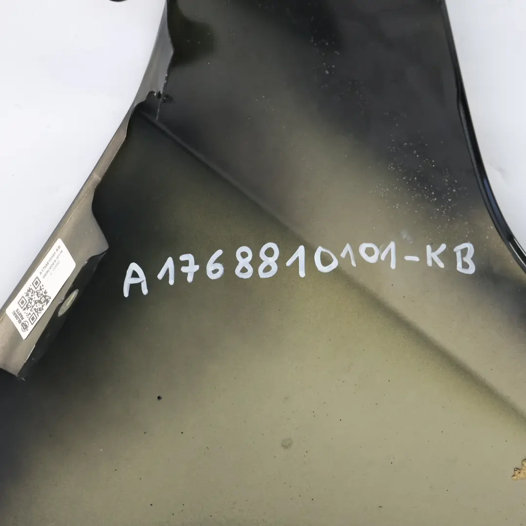 Mercedes W176 Kotflügelverkleidung vorne links Kosmos Schwarz 191 - SKU A1768810101-KB - Teilenummer A1768810101
