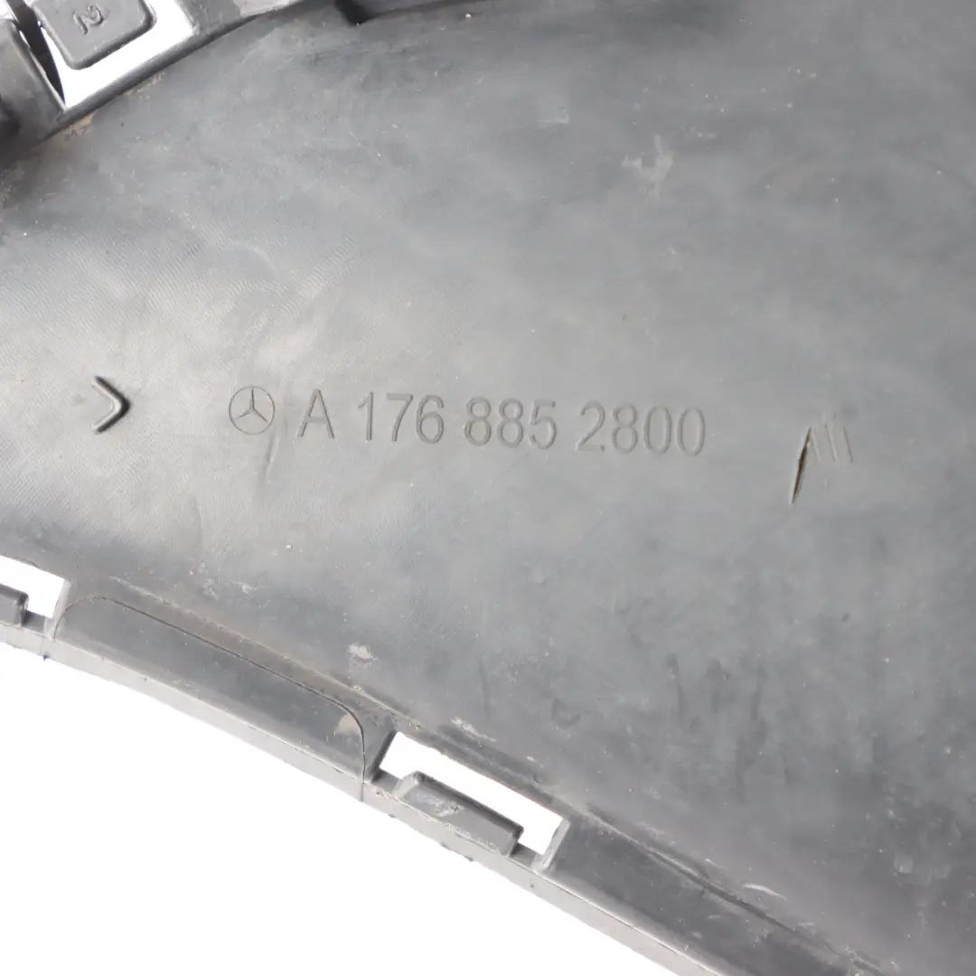 Bumper Front Grille Trim Panel Cover Right O/S to Mercedes W176 AMG with Part number A1768852800 Mercedes W176 AMG Bumper Front Grille Trim Panel Cover Right O/S - SKU A1768852800 - Part number A1768852800