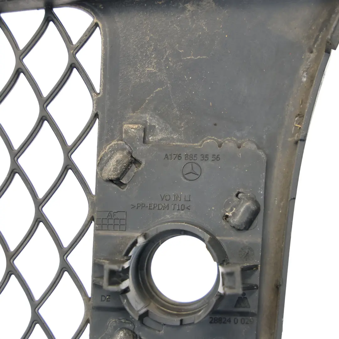 Front Bumper Central Grid Lower Grille Trim Panel to Mercedes W176 with Part number A1768853422 Mercedes W176 Front Bumper Central Grid Lower Grille Trim Panel - SKU A1768853422 - Part number A1768853422