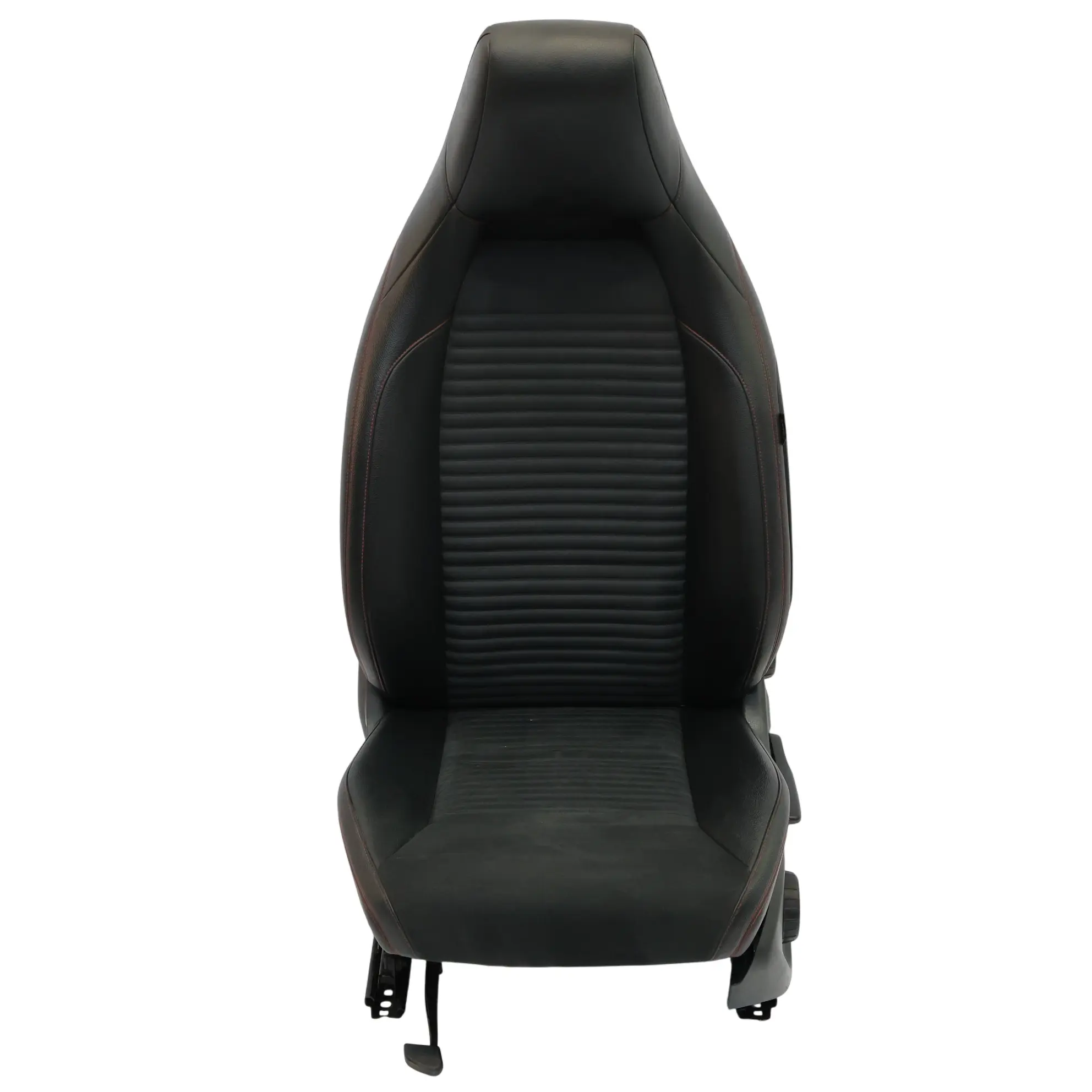 Mercedes W176 Seat Front Left N/S Microfiber Imitation Leather Black Red Stitch