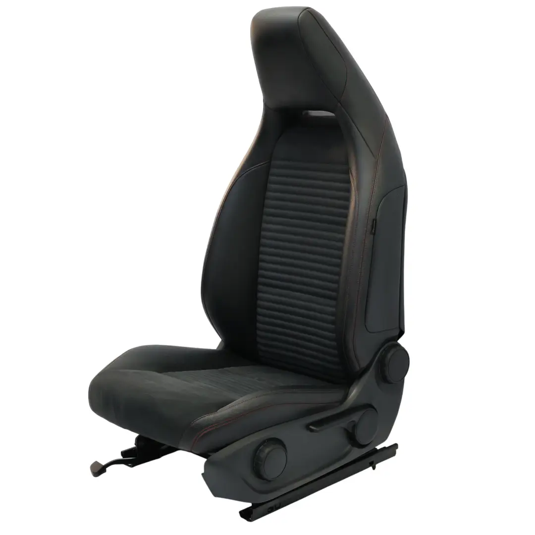 Mercedes W176 Seat Front Left N/S Microfiber Imitation Leather Black Red Stitch - SKU A1769102147-1 - Part number A1769102147