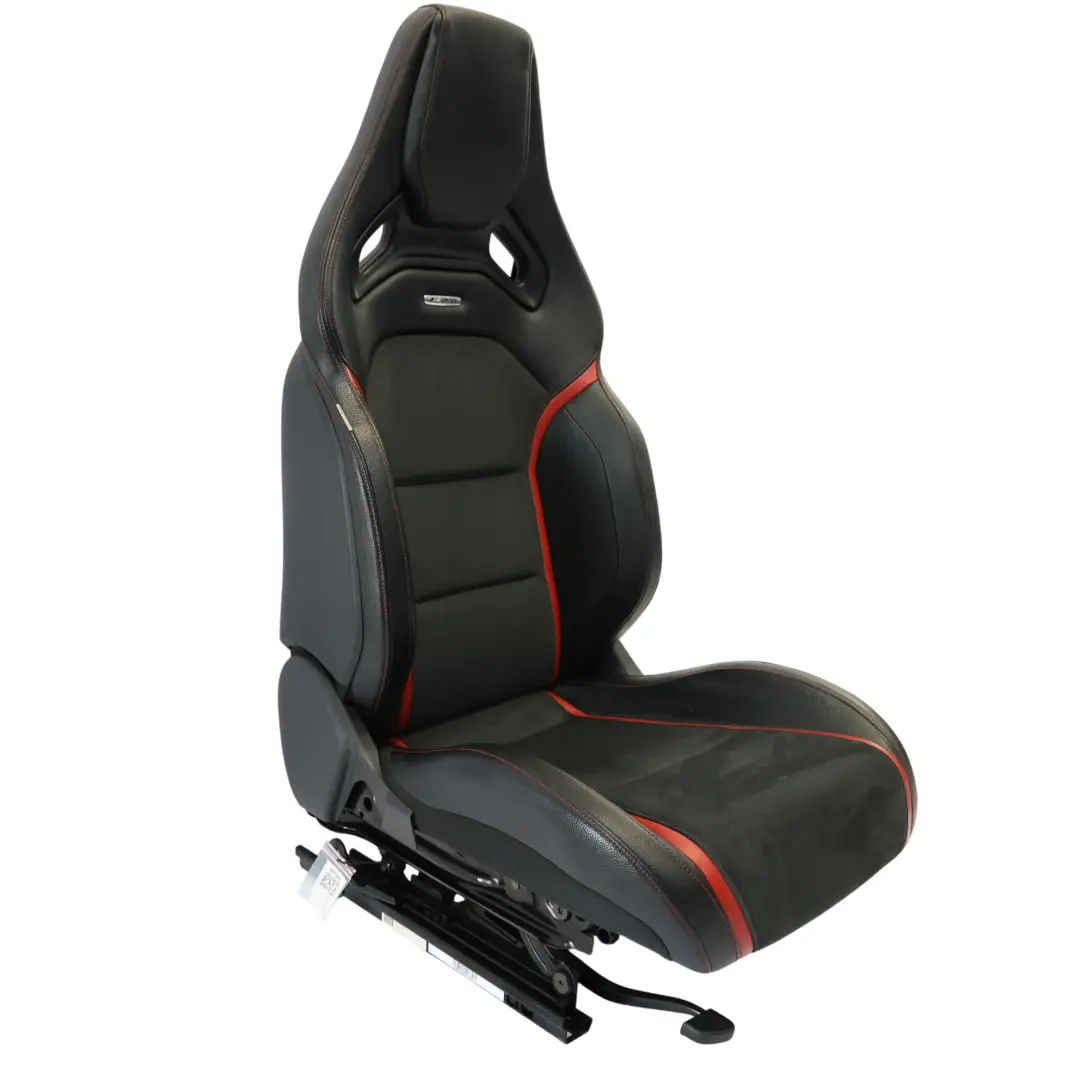 Mercedes W176 Asiento Delantero AMG Performance Cuero Negro Rojo Izquierdo - SKU A1769103602-1 - Número de pieza A1769103602