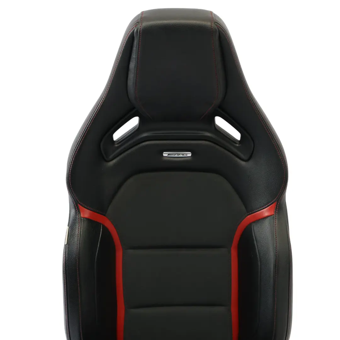Mercedes W176 Vorder Sitz AMG Performance Leder Schwarz Rot Links - SKU A1769103602-1 - Teilenummer A1769103602