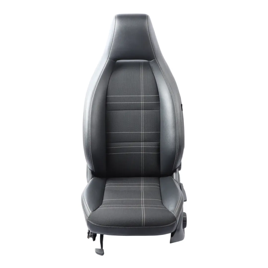 Front Seat Sport Left N/S Heated Half Leather Fabric Black Artico to Mercedes W176 with Part number A1769108301 Mercedes W176 Front Seat Sport Left N/S Heated Half Leather Fabric Black Artico - SKU A1769108301-4 - Part number A1769108301
