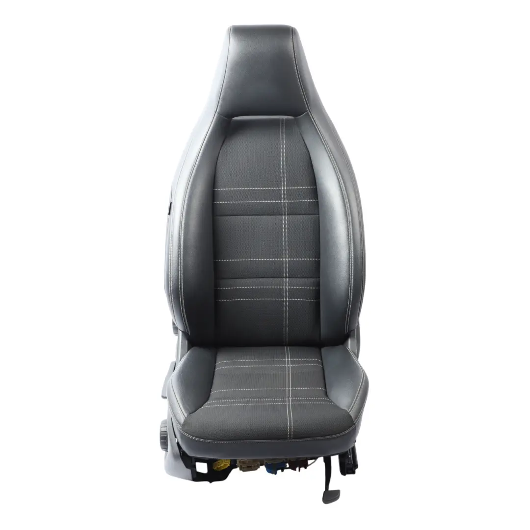 Mercedes W176 Front Seat Sport Right O/S Heated Half Leather Fabric Black Artico - SKU A1769108401-4 - Part number A1769108401