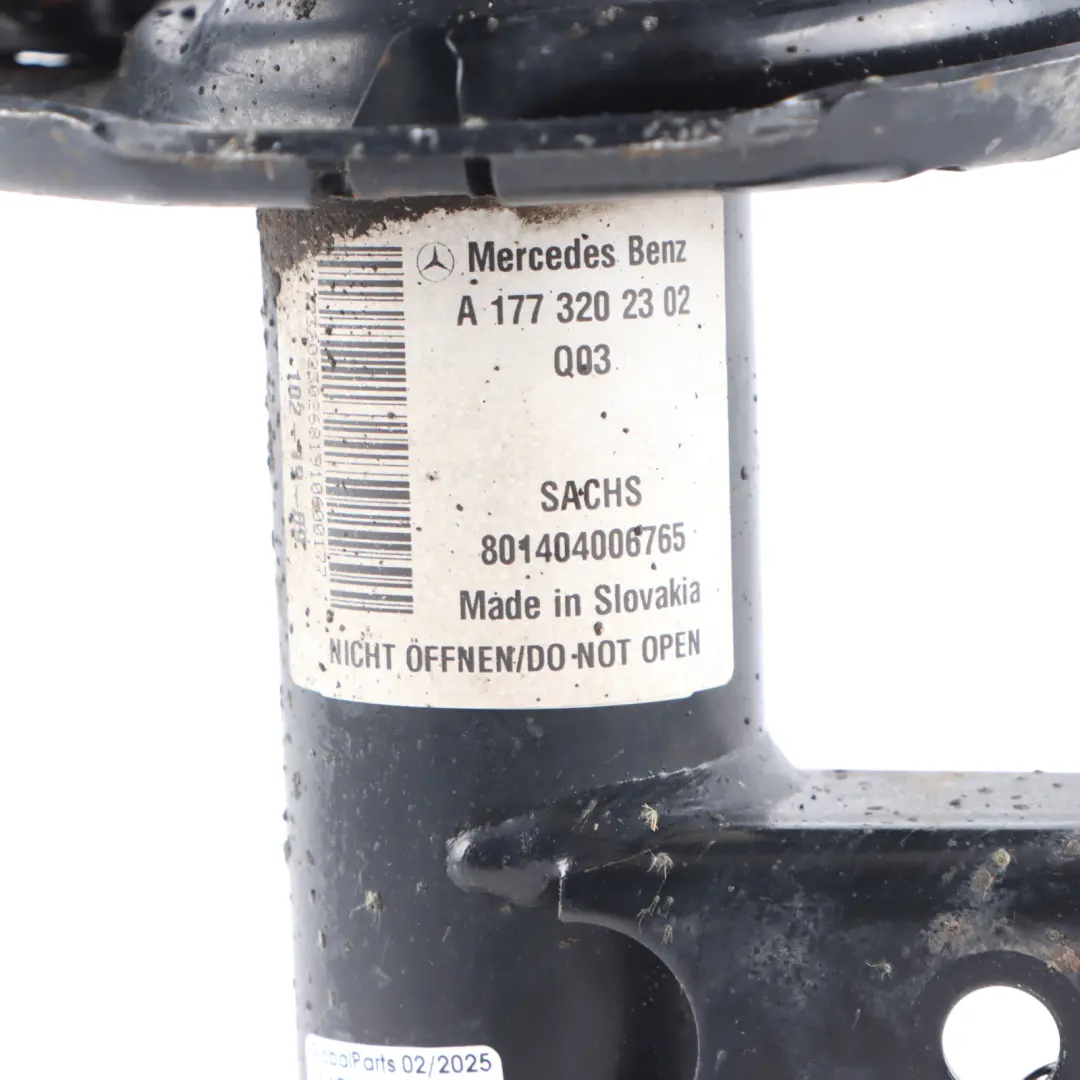 Strut Front Left N/S Suspension Shock Absorber to Mercedes W177 Spring with Part number A1773202302 Mercedes W177 Spring Strut Front Left N/S Suspension Shock Absorber - SKU A1773202302 - Part number A1773202302