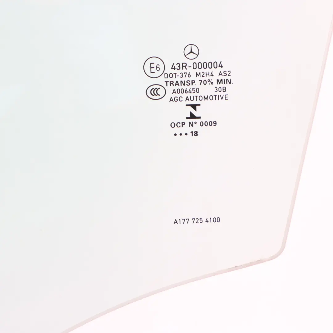 Mercedes V177 Front Door Side Window Glass Glazing AS2 Left N/S - SKU A1777254100 - Part number A1777254100
