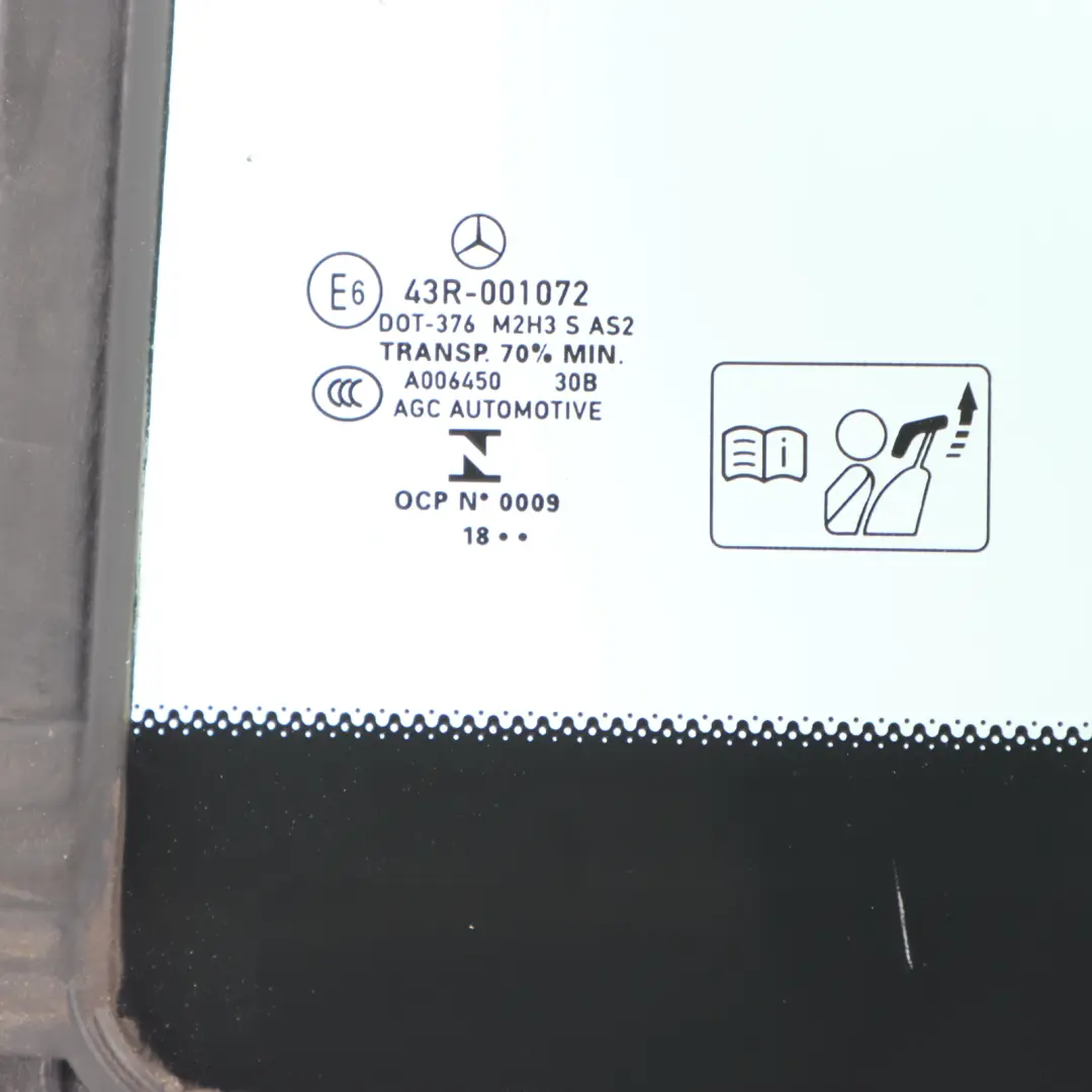 Door Quarter Side Fixed Window AS2 Left N/S to Mercedes V177 Rear with Part number A1777300500 Mercedes V177 Rear Door Quarter Side Fixed Window AS2 Left N/S - SKU A1777300500 - Part number A1777300500