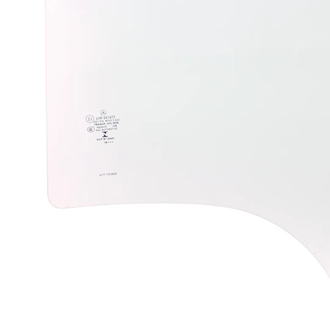 Door Side Window Pane Glass Glazing Left N/S AS2 to Mercedes V177 Rear with Part number A1777358500 Mercedes V177 Rear Door Side Window Pane Glass Glazing Left N/S AS2 - SKU A1777358500 - Part number A1777358500