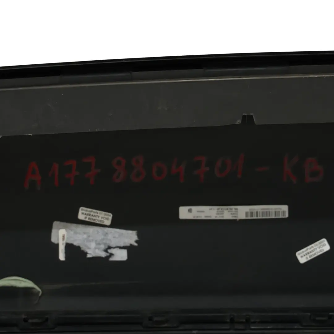 Bumper Rear AMG Trim Panel Covering Kosmos Black Metallic - 191 to Mercedes W177 with Part number A1778804701 Mercedes W177 Bumper Rear AMG Trim Panel Covering Kosmos Black Metallic - 191 - SKU A1778804701-KB - Part number A1778804701