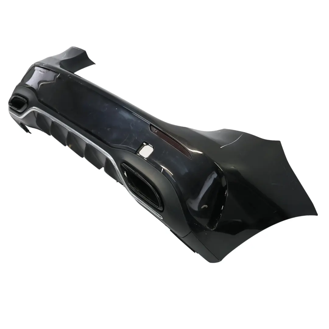 Bumper Rear AMG Trim Panel Covering Kosmos Black Metallic - 191 to Mercedes W177 with Part number A1778804701 Mercedes W177 Bumper Rear AMG Trim Panel Covering Kosmos Black Metallic - 191 - SKU A1778804701-KB - Part number A1778804701