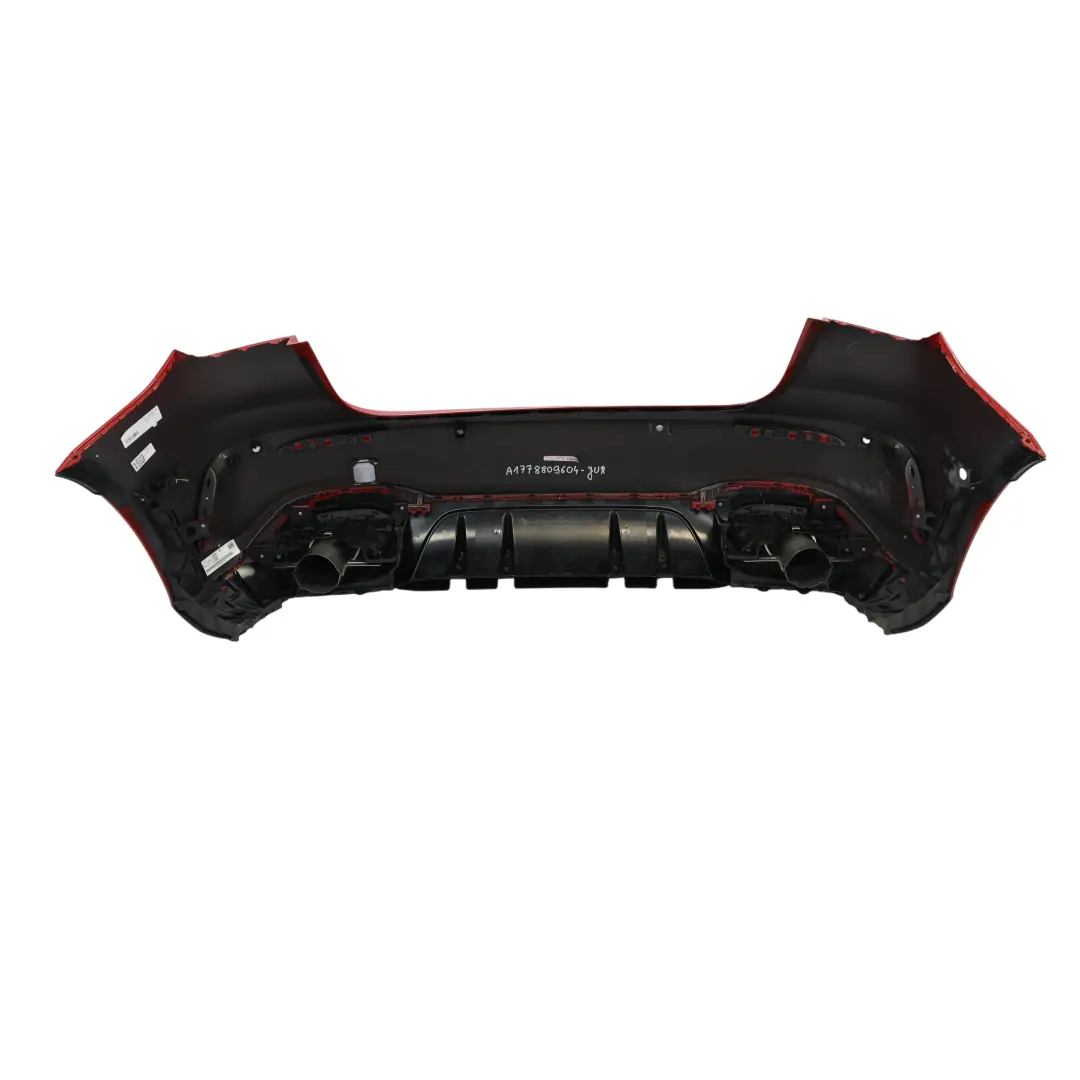 Bumper Rear AMG Trim Panel Covering Jupiter Red - 589 to Mercedes W177 with Part number A1778809604 Mercedes W177 Bumper Rear AMG Trim Panel Covering Jupiter Red - 589 - SKU A1778809604-JUR - Part number A1778809604