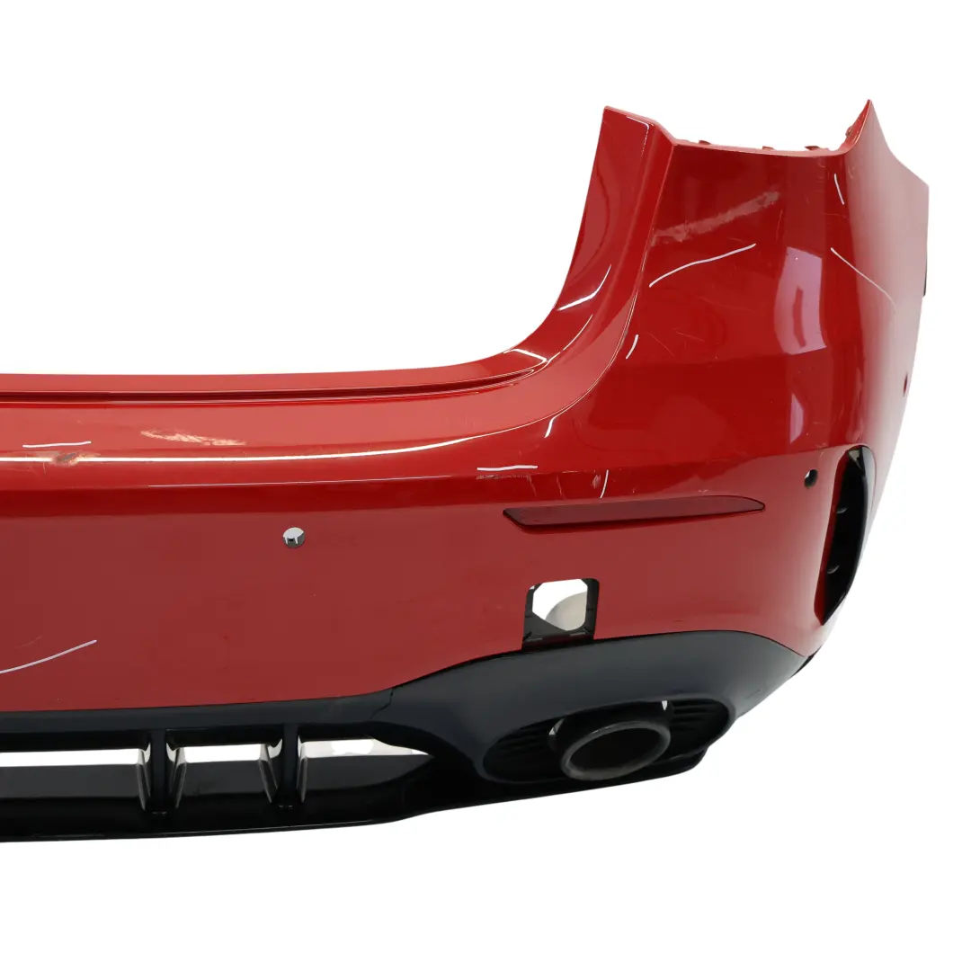 Bumper Rear AMG Trim Panel Covering Jupiter Red - 589 to Mercedes W177 with Part number A1778809604 Mercedes W177 Bumper Rear AMG Trim Panel Covering Jupiter Red - 589 - SKU A1778809604-JUR - Part number A1778809604